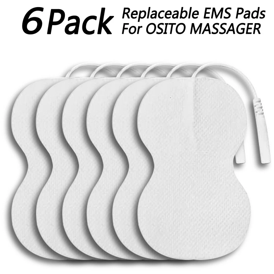 OSITO 12 reusable electrode pads for EMS TENS massagers and muscle stimulation