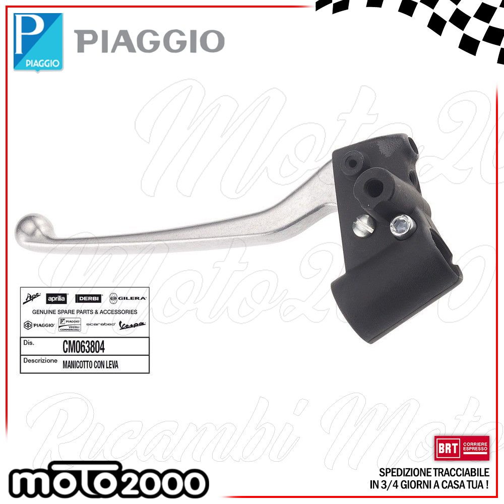 Comando supporto leva freno sinistro originale Liberty//Vespa CM063804.