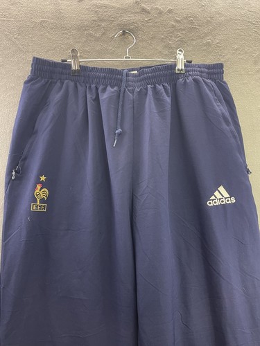 VINTAGE Adidas Pants Mens Extra Large Blue Track Windbreaker Lined Joggers XL - Picture 2 of 8
