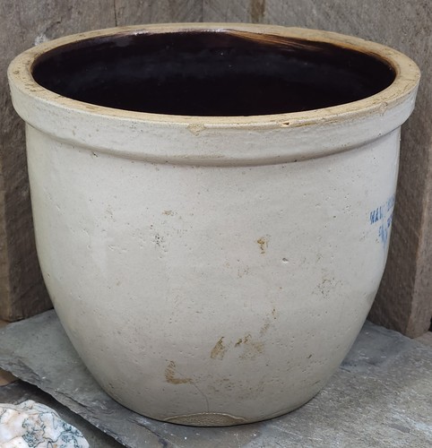 Antique One Gallon Stoneware Signed Hawthorn Pottery Co. Crock Pennsylvania - Picture 3 of 8