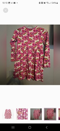 Hanna Andersson Pink Unicorn Dress Size 150 12 - Picture 3 of 6