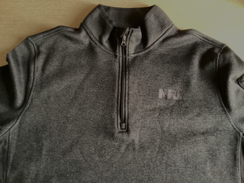 NRA Mens 1/4 Quarter Zip Jacket/Sweatshirt/Sweater Black Knit Pullover Sz XXL - Picture 3 of 8
