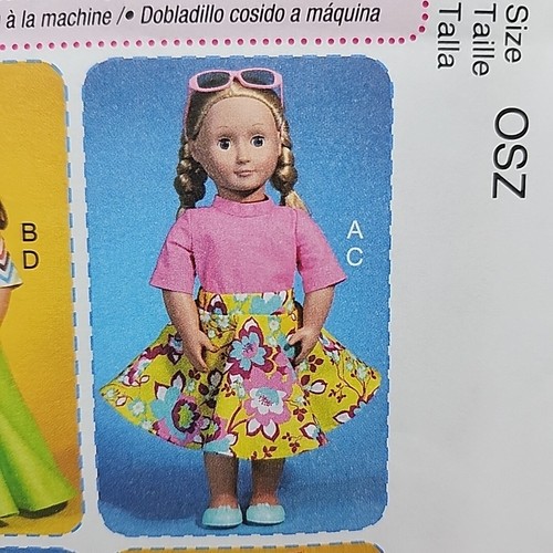 McCall's Crafts 7106 Summer Outfit Sets 18" Doll Clothes Sewing Pattern Uncut - Picture 4 of 12