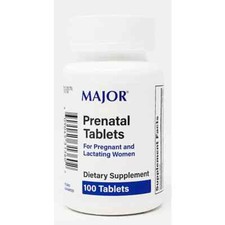PRENATAL MULTIVIT TABLET 100CT MAJOR   