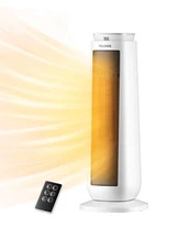 PELONIS 23” Oscillating Ceramic Tower Space Heater with Remote & Thermosta