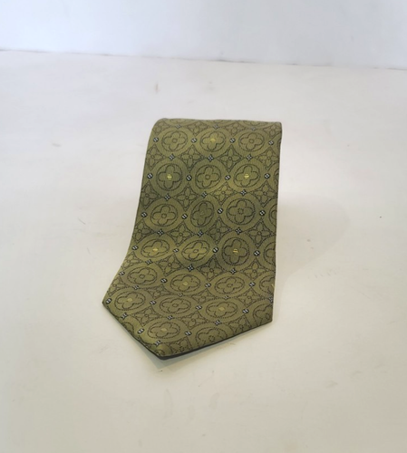 New AUTHENTIC Louis Vuitton Green Floral 100% Silk Mens Tie - Picture 2 of 7