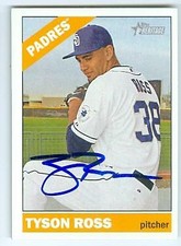 Tyson Ross autographed baseball card (San Diego Padres) 2015 Topps Heritage #393