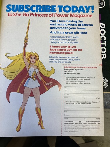 Vintage She-Ra Princess Of Power Premier Magazine 1 With 2 Posters 1986 Cute Ads - Picture 3 of 9