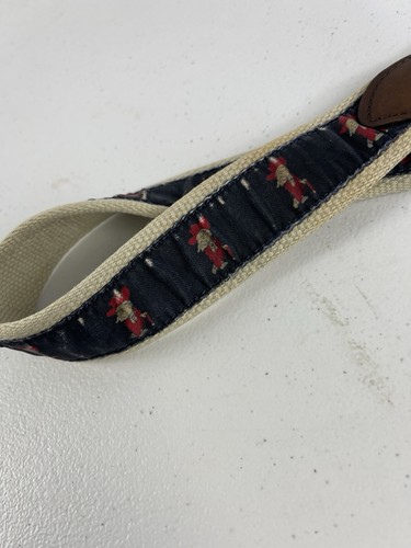 VINEYARD VINES OLE MISS COLONEL REB Leather Canvas Belt - Size 26 - Blue - Picture 8 of 9