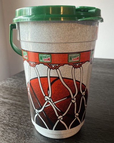 Vintage 90s Whirley USA The Bucket 44oz Mountain Dew Basketball Promotional Soda - Bild 3 von 7