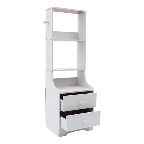 Modern 2 Drawer Chest Bedside Table Nightstand Bedroom Furniture Bookshelf - Picture 5 of 12