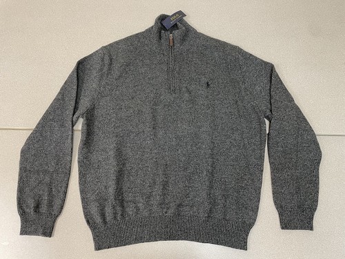 NWT Polo Ralph Lauren Mockneck 1/4 Zip Knit Sweater Sweatshirt Youth Size XXL