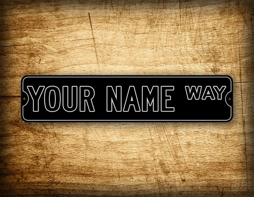 Personalisiertes schwarz-weiß jeder Text Straßenschild ""4x18" Neuheit Straßenschild - Bild 2 von 4