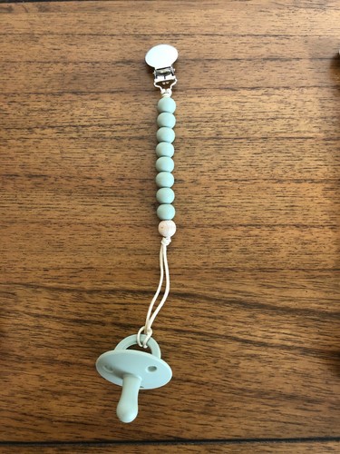 Pacifier Clip + Pacifier Dummy Clip Baby Shower Gift Newborn Walkers - Picture 5 of 9