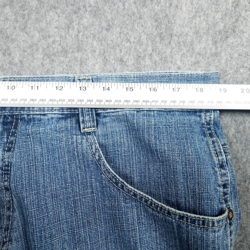 Vintage Southpole Jean Shorts Mens 38 Blue Stone Wash Baggy Wide Hip Hop Y2K - Picture 9 of 13