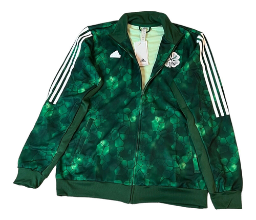 Adidas Celtic FC Fußball grün Full-Zip Trainingsjacke Oberteil Herren Größe L IP6299 - Bild 5 von 9