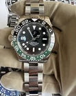 seiko 4r34 Movement JP 40mm automatic GMT black & Green Ceramic Bezel Watch
