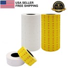 Motex 1 Line 10,000 Blank Price and Date Gun Labels For Mx-5500 & Perco Wht+Sal