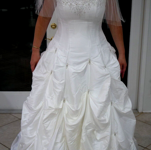 Alfred Angelo Strapless Wedding Dress Style RN 24766 Size 8/ 10 /12 ADJUSTABLE - Picture 2 of 24
