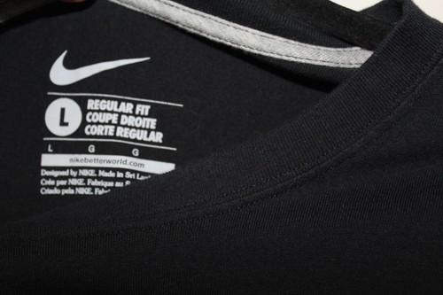 Nike NFL Carolina Panthers Shirt Black Long Sleeve Men’s Size Large Swoosh NFC - Picture 3 of 9