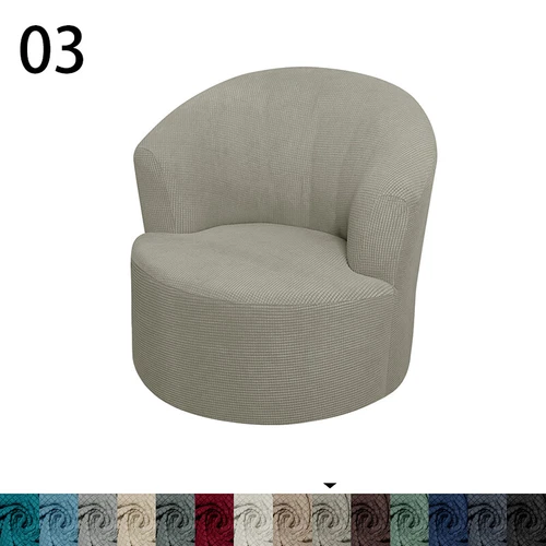 Drehstuhlbezug Stuhl Sofa Bezug rund für Wohnzimmer Schlafzimmer Büro - Bild 21 von 38