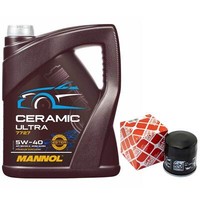 MotoröL Set 5W-40 Mannol 5 Liter + ÖLfilter 32099 FüR Nissan Renault Subaru