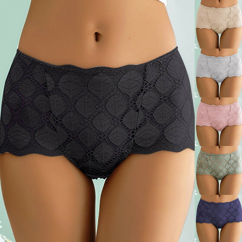 Women Ladies High Waist Shorts Lace Underwear Panties Knickers Lingerie Briefs - Bild 10 von 18