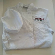 Chef Coat with Hat: Size XS Unisex Halloween Costume white used