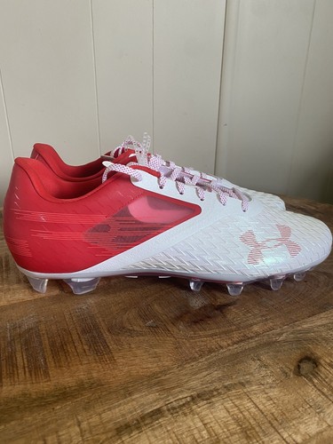 Under Armour Blur Lux MC Football Cleats Red White Men’s Size 13.5 3023190-600 - Picture 6 of 9