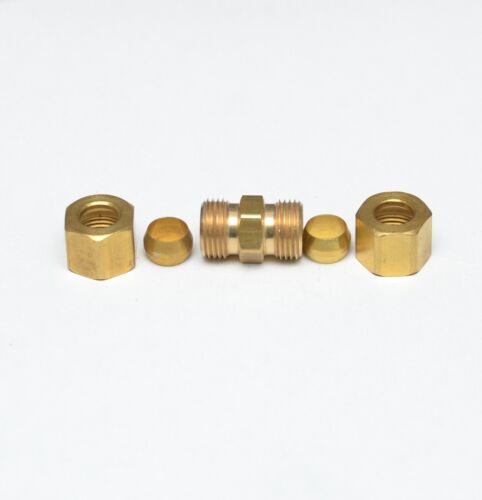 3/8 OD Compression Copper Tube Union Straight Joiner Fitting Air Gas Water - Picture 6 of 6