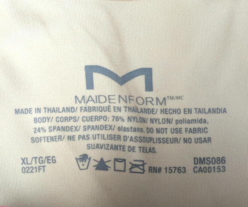 Maidenform Power Players Firm Control Camisole Beige XL Tank Top DMS086 NEW - Picture 4 of 10