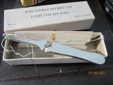 Bead Stringer and Knot Tier md in Japan vintage tool #498 craft in original box 