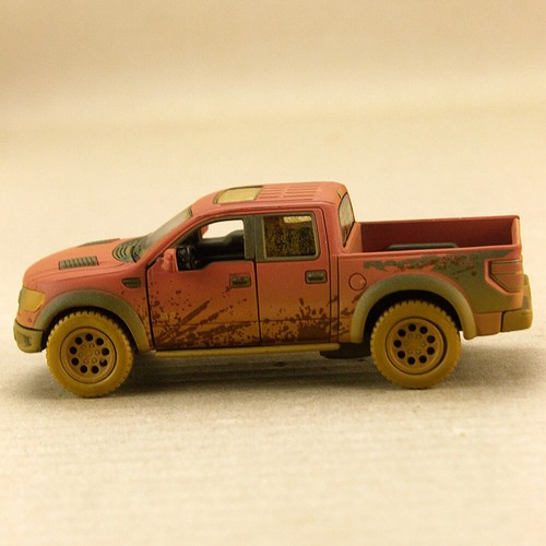 2013 Ford Raptor F150 Supercrew Svt Die-Cast Metal Model Car Muddy Blue Ute - Picture 3 of 7