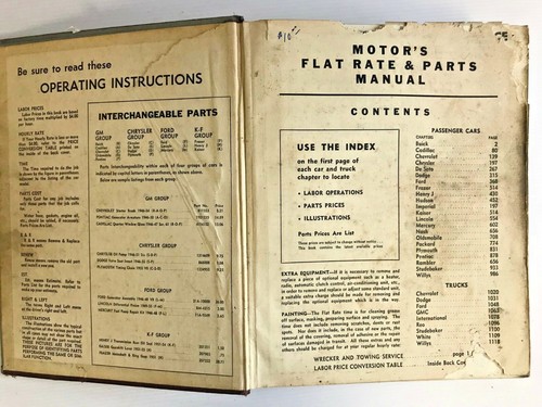 1955 Motor’s Flat Rate And Parts Manual, 27th edition - Bild 2 von 11