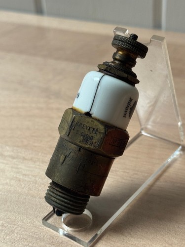 Vintage OLEO MAGNETO No.7 Brass 18mm Spark Plug Motorcycle France Automobile - Picture 4 of 6