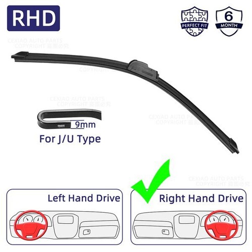 Car Wiper Blades J Hook Windscreen Wiper Automobile Windshield Rubber 13-26'' - Picture 8 of 17