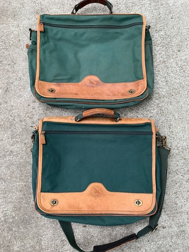 Vintage Eddie Bauer Canvas Leather Accents Battenk