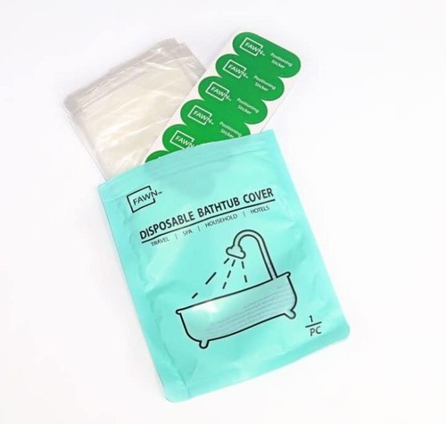 Disposable Bathtub Cover Hygenic Liner For Travel Hotel Motel 2 Pack New - Picture 6 of 6