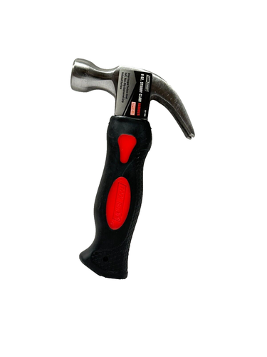 Neu 8 Unzen Stubby Klauenhammer mit Fiberglasgriff, Stahl, kleines Handwerkzeug Shop Fr - Bild 2 von 4