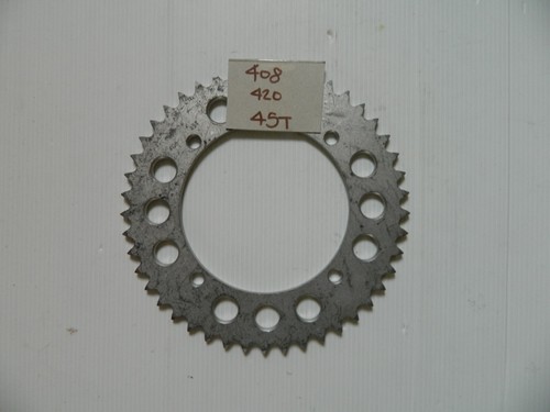 KAWASAKI REAR SPROCKET ALLOY RENTHAL 408 45T 420 CHAIN SIZE CLEARANCE KX65 - Afbeelding 1 van 1