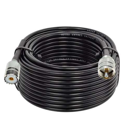 RG58 Cable UHF MALE PL259 to SO239 UHF FEMALE Lot RF Coax Coaxial Jumper 50ohm - Picture 1 of 5