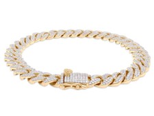 5ct Mens Miami Curb Cuban Link Bracelet Moiss...