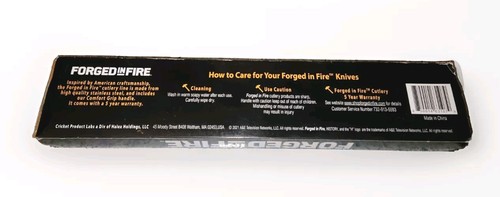 FORGED IN FIRE Stainless Steel 8" Carving Knife 7" Fork 2 Pc Set History Channel - Picture 2 of 8
