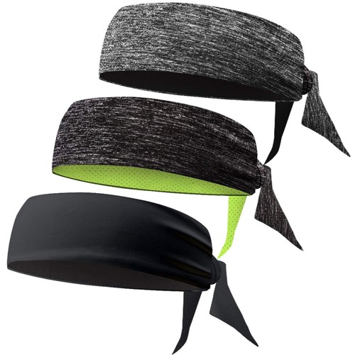 Headbands for Men, 3-Pack Men's Head-Ties, Breathable Headbands for Tennis, Top - Picture 9 of 11