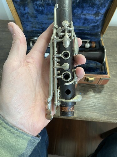 Vintage Normandy 4 Wood Clarinet Made In France With Leblanc Case - Picture 6 of 15