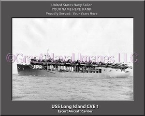 USN Navy USS Point Cruz CVE 119 Naval Ship Photo Print