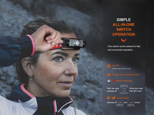 Fenix HM62-T Lightweight Trail Running Headlamp-red - Picture 6 of 13