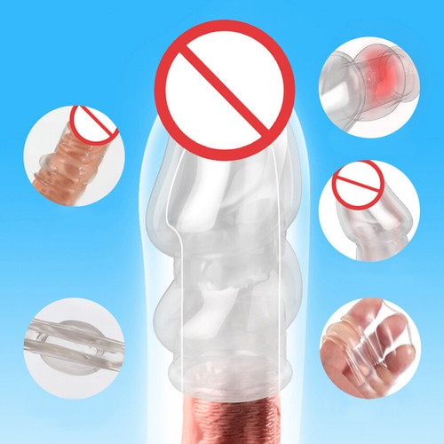 2PCS Cock Penis Foreskin Hinder Ring Glans Penis Sleeve Holder Erection Enhancer - Picture 5 of 14