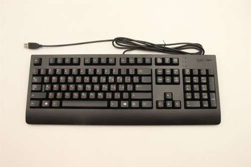 Lenovo ThinkCentre M70t Gen 3 USB Wired Keyboard Russian Black 00XH717 - 第 1/3 張圖片