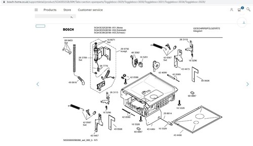 BOSCH SGI43E02GB/16 SEMI-INT DISHWASHER -SPARES - Impellor Jug Water Flow Meter - Picture 3 of 4